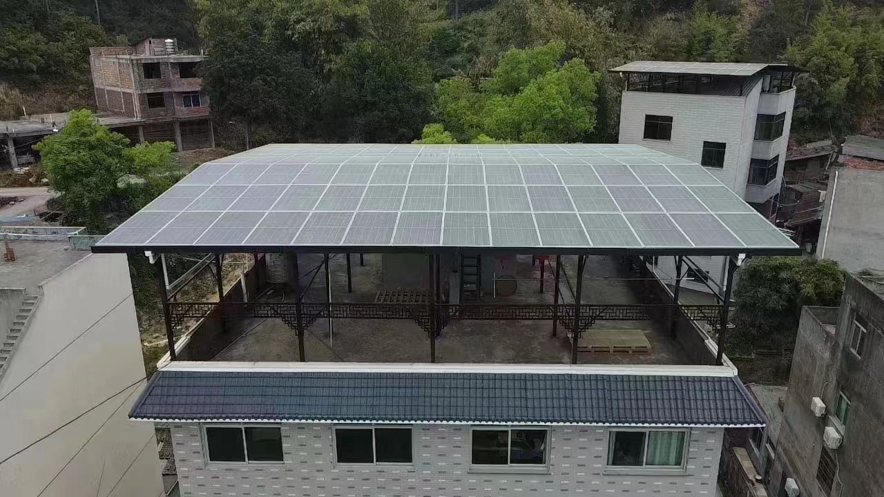 钦州15kw+10kwh自建别墅家庭光伏储能系统